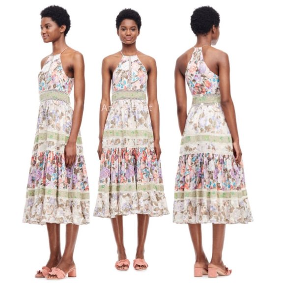 Rebecca Taylor Mixed Print Dress New with Tag Size 0 - Picture 3 of 11